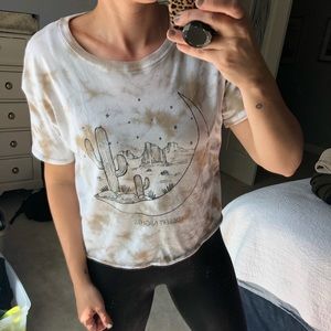 Desert Nights Cropped tie dye tshirt